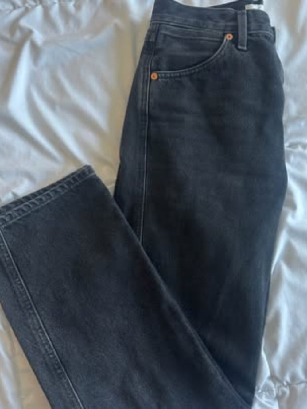 Wilfred Citizens of Humanity Liv Straight Crop Black Jeans Size 24